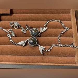 pietersite stone bracelet with silver plated, the stone of Art